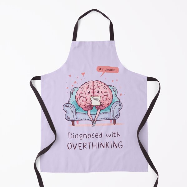 Item preview, Diagnosed With Overthinking – Cute Anxiety Brain designed and sold by mikasa.art.