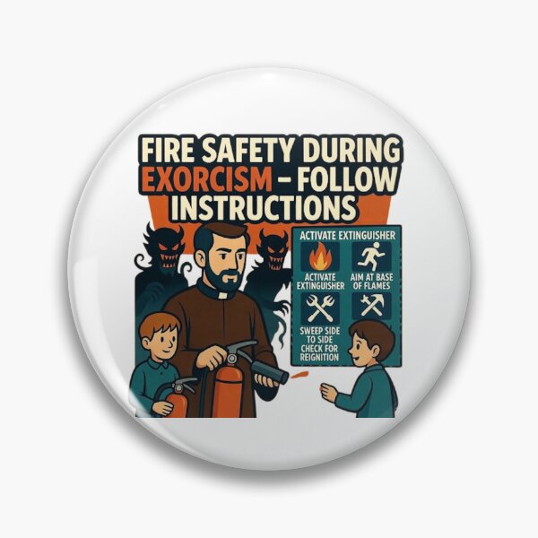 Item preview, Fire Safety (During Exorcism!) designed and sold by Rare Plus Apparel!.