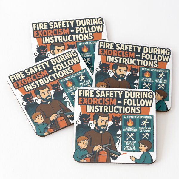 Item preview, Fire Safety (During Exorcism!) designed and sold by Rare Plus Apparel!.