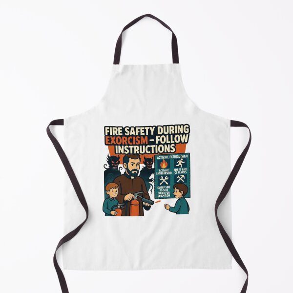 Item preview, Fire Safety (During Exorcism!) designed and sold by Rare Plus Apparel!.
