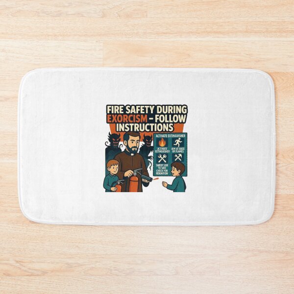 Item preview, Fire Safety (During Exorcism!) designed and sold by Rare Plus Apparel!.