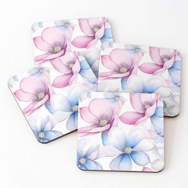 Item preview, Soft Pink Magnolia Seamless Pattern on White Background designed and sold by CharlieDesings.