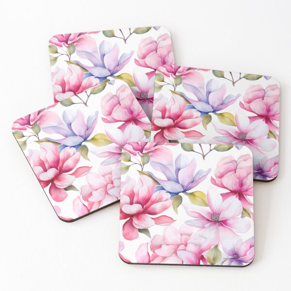 Item preview, Soft Pink Magnolia Seamless Pattern on White Background designed and sold by CharlieDesings.