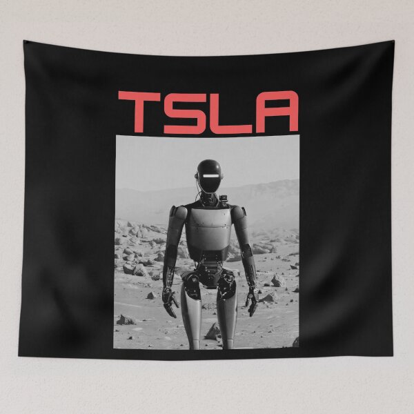 Item preview, tesla humanoid robot art designed and sold by TEEJAMBOREE.