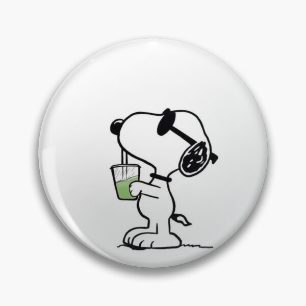 Aperçu de l'œuvre Snoopy qui boit du matcha créée et vendue par mani's creations.
