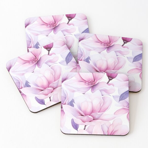 Item preview, Soft Pink Magnolia Seamless Pattern on White Background designed and sold by CharlieDesings.