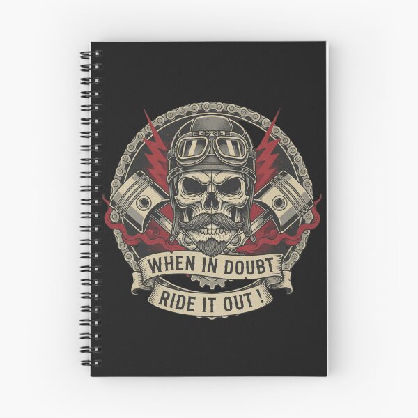 Item preview, Cool Skull – When In Doubt, Ride It Out Biker Moto Quote designed and sold by Ditstyle.