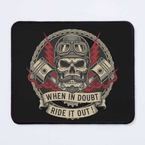 Item preview, Cool Skull – When In Doubt, Ride It Out Biker Moto Quote designed and sold by Ditstyle.