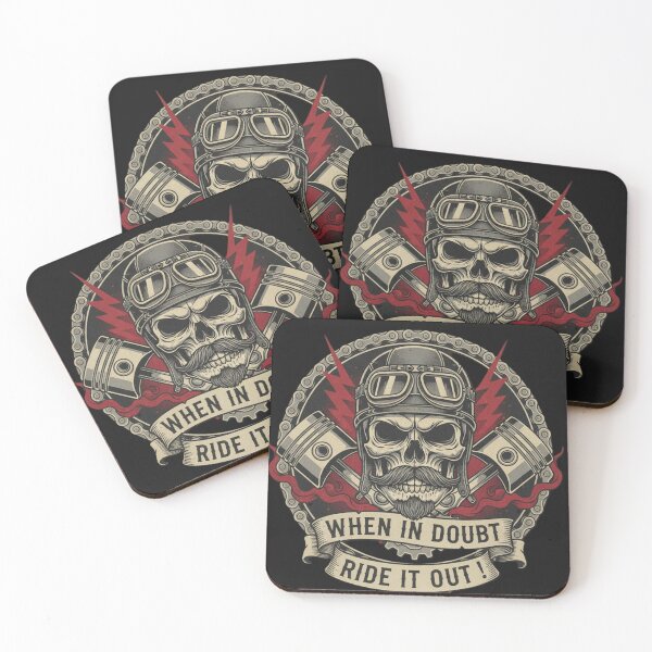 Item preview, Cool Skull – When In Doubt, Ride It Out Biker Moto Quote designed and sold by Ditstyle.