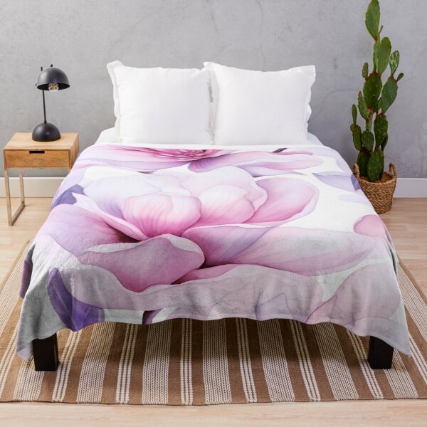 Item preview, Soft Pink Magnolia Seamless Pattern on White Background designed and sold by CharlieDesings.