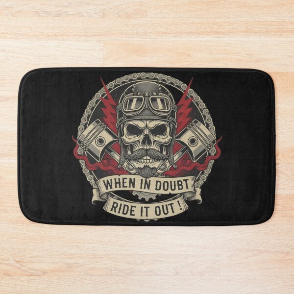 Item preview, Cool Skull – When In Doubt, Ride It Out Biker Moto Quote designed and sold by Ditstyle.