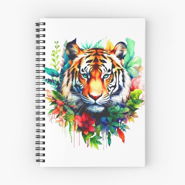 Item preview, Fantasy Tiger Wildlife Stylized Design With Colorful Leaves designed and sold by DEC02.