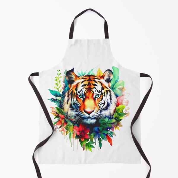 Item preview, Fantasy Tiger Wildlife Stylized Design With Colorful Leaves designed and sold by DEC02.