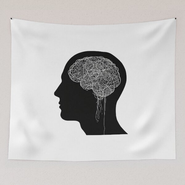 Item preview, Tangled Thoughts – Overthinking Mind Illustration designed and sold by Katzpy.