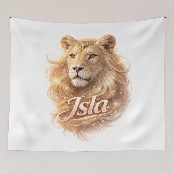 Item preview, Isla Leo – Radiant Female Name Zodiac Lion Fantasy Art Design designed and sold by AlexLineArt.