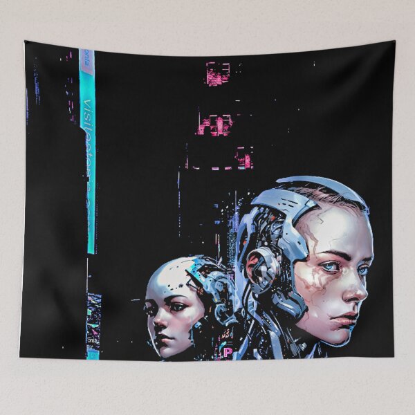Item preview, cyborgs, cyber punk world designed and sold by lucas bubbles.