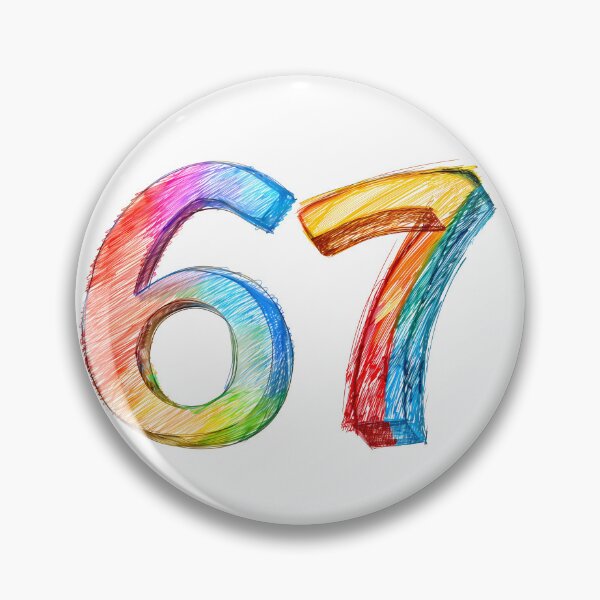 Item preview, 67 Colorful Hand Drawn Number Illustration designed and sold by DesignArtist.ia.