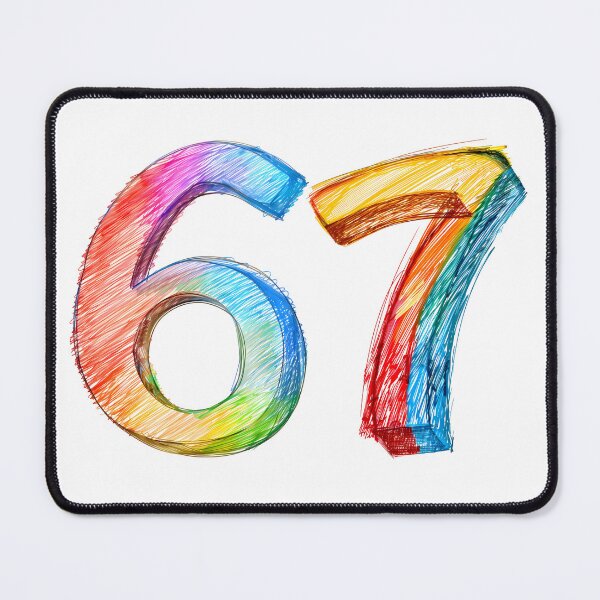 Item preview, 67 Colorful Hand Drawn Number Illustration designed and sold by DesignArtist.ia.