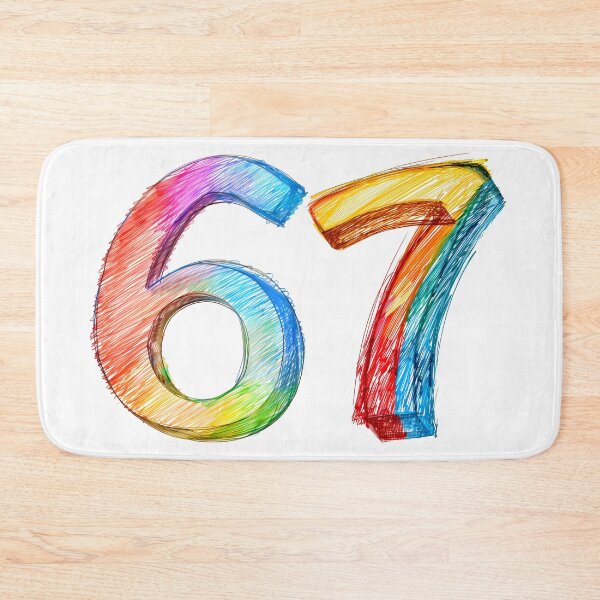 Item preview, 67 Colorful Hand Drawn Number Illustration designed and sold by DesignArtist.ia.