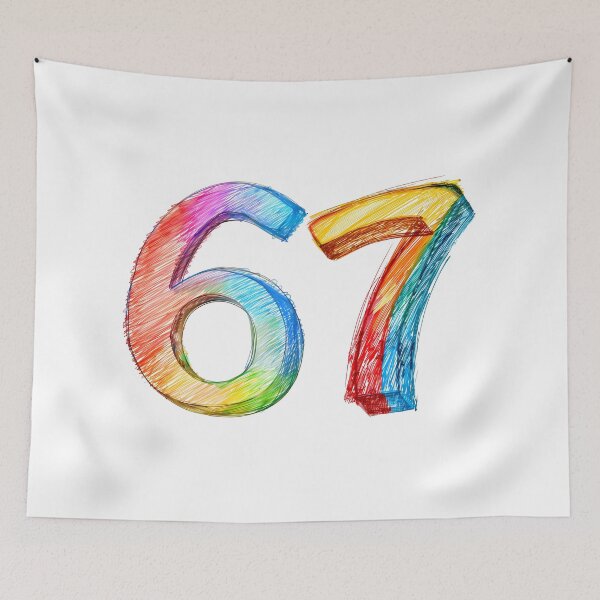 Item preview, 67 Colorful Hand Drawn Number Illustration designed and sold by DesignArtist.ia.