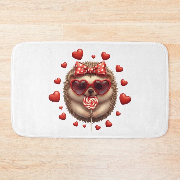 Artikelvorschau, Valentinstags-Igelillustration mit Lutscher entworfen und verkauft von adiencarteras.