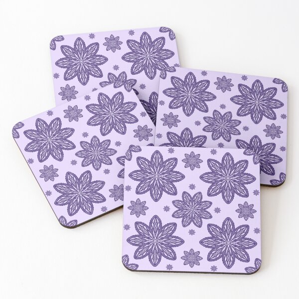 Item preview, Snowflakes Pattern "Ice Purple Flowers" designed and sold by Cherevan.