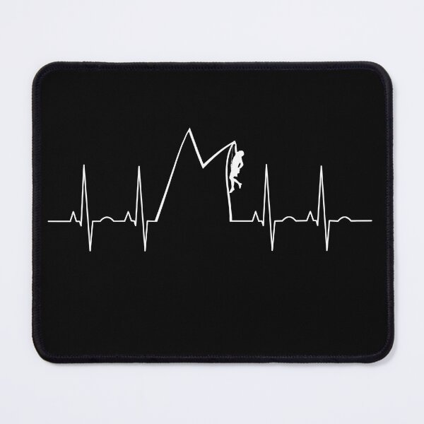 Item preview, Rock Climbing Heartbeat Line Mountain Peak Art designed and sold by GetGoodFit.