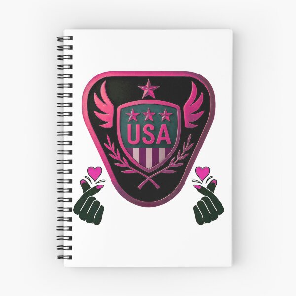 Item preview,  Pink USA Emblem with Heart Gesture Accents designed and sold by blacK1982White.