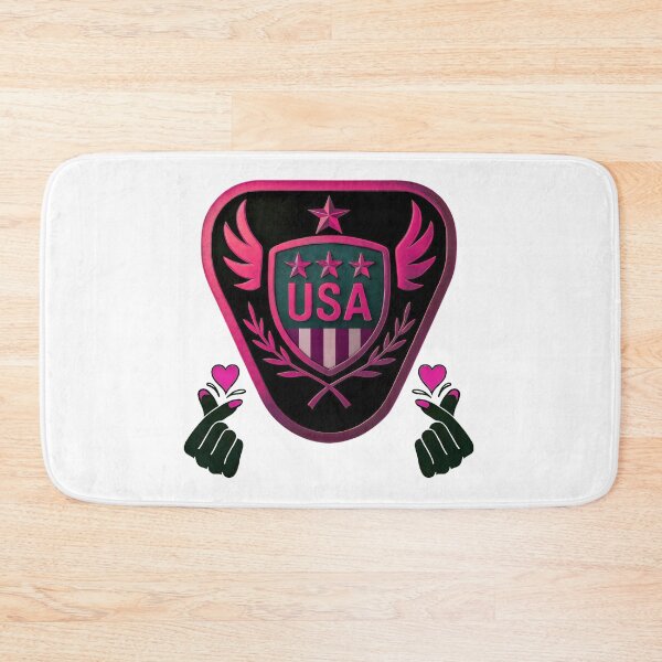 Item preview,  Pink USA Emblem with Heart Gesture Accents designed and sold by blacK1982White.