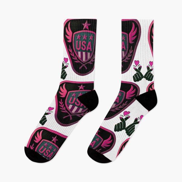 Item preview,  Pink USA Emblem with Heart Gesture Accents designed and sold by blacK1982White.