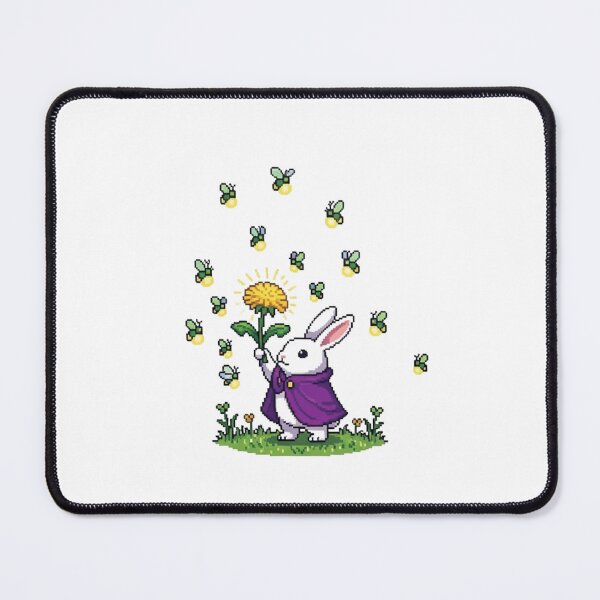 Item preview, Rabbit Summoning Fireflies Pixel Art - Kawaii Cottagecore Night Meadow Scene - Whimsical Magic Sticker designed and sold by Pixel Girl Aesthetic Studio.
