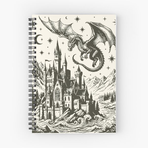 Artikelvorschau, Vintage Drachen Mittelalter Kunst Fantasy Castlecore entworfen und verkauft von Y-Vibes.