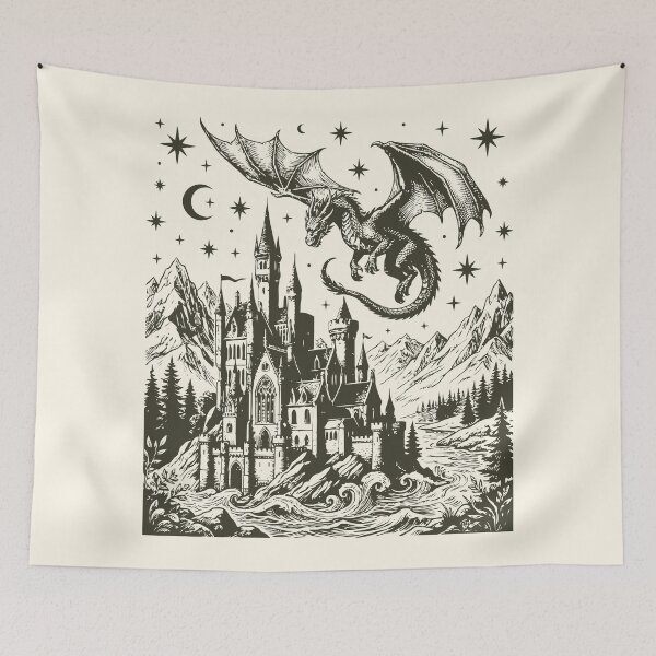Item preview, Vintage Dragon Medieval Art Fantasy Castlecore designed and sold by Y-Vibes.