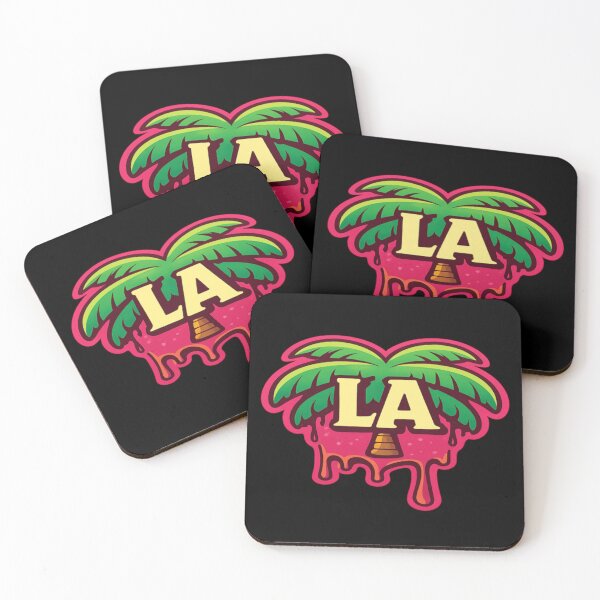 Item preview, LA Palm Drip Sticker — Los Angeles Neon West Coast Decal designed and sold by POD DYNASTY.