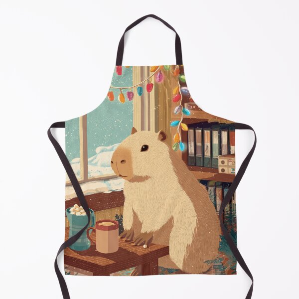 Item preview, Cozy Capybara Winter Lights designed and sold by Turocks.