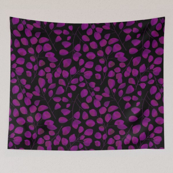 Item preview, Dancing Eucalyptus Leaves - Hot Prink Bright Magenta designed and sold by thecolorbirdie.