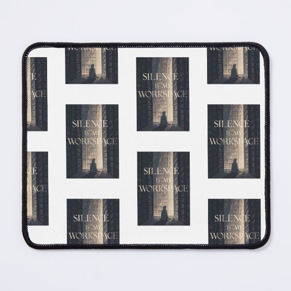 Item preview, Silence Is My Workspace – Quiet Focus Illustration designed and sold by Katzpy.