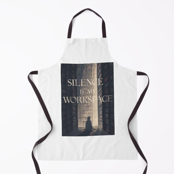 Item preview, Silence Is My Workspace – Quiet Focus Illustration designed and sold by Katzpy.