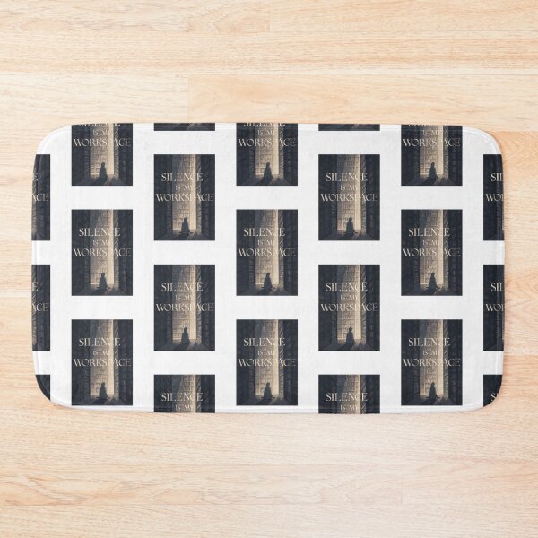 Item preview, Silence Is My Workspace – Quiet Focus Illustration designed and sold by Katzpy.