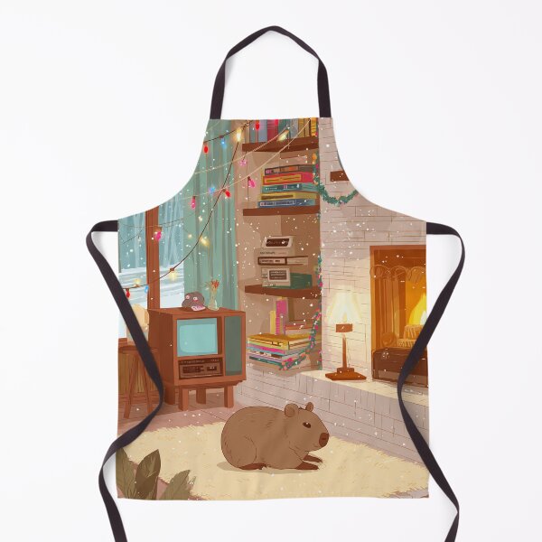 Item preview, Cozy Capybara by the Fireplace designed and sold by Turocks.