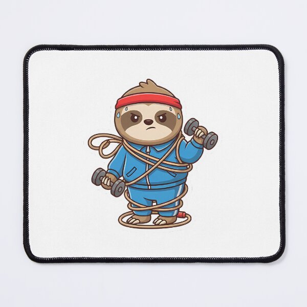 Item preview, Sporty sloth tangled in his jump rope designed and sold by Stickers à gogo.