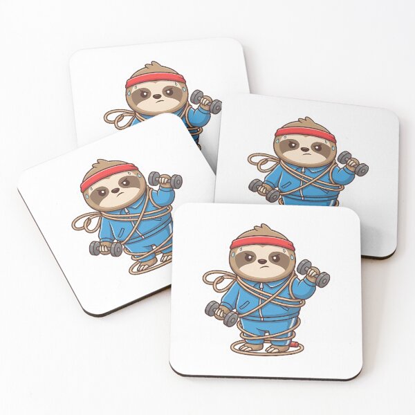 Item preview, Sporty sloth tangled in his jump rope designed and sold by Stickers à gogo.