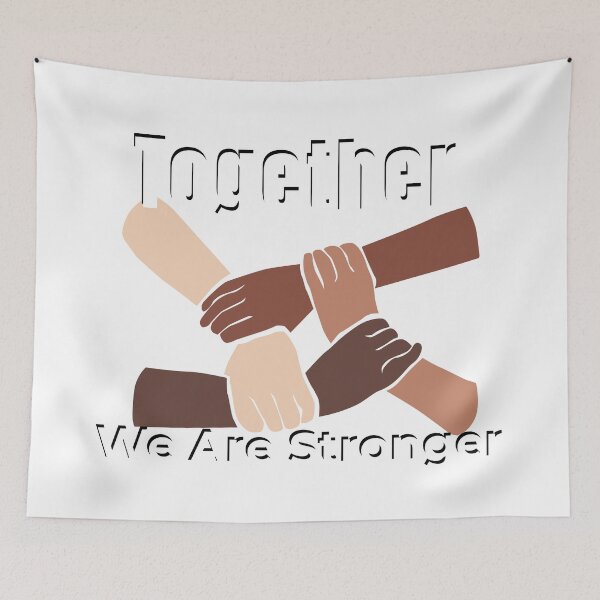 Item preview, Together We Are Stronger – Unity & Diversity Hands Illustration designed and sold by Hayir Design.
