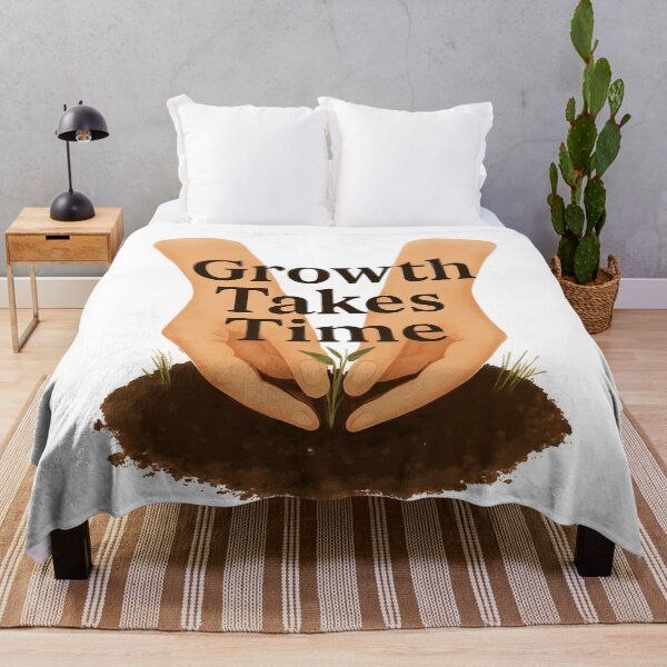 Item preview, Growth Takes Time – Gentle Self Growth Illustration designed and sold by Katzpy.