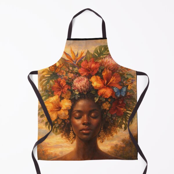 Item preview, Blooming Crown – Tropical Floral Afro Art designed and sold by DigitalDropArts .