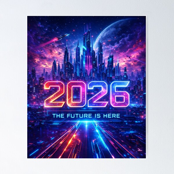 Item preview, 2026 – The Future Is Here designed and sold by NomadUSArt.