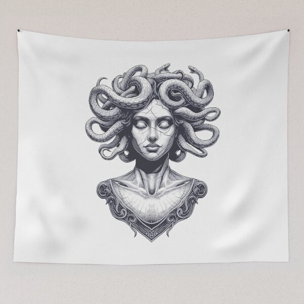 Item preview, Gorgon Greek Mythology Cracked Marble Texture designed and sold by Katzpy.
