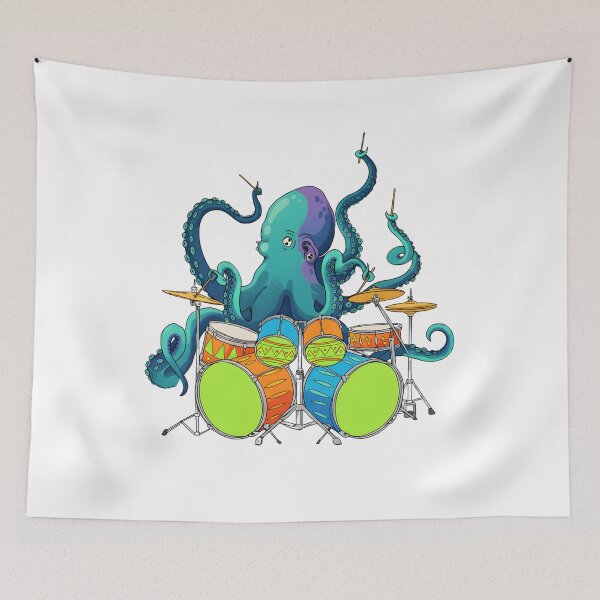 Item preview, Octopus Playing Drums, Octopus Men's, Octopus Gift, Drummer Gift, Drum Player, Drummer designed and sold by DesignDenDo ⭐⭐⭐⭐⭐.