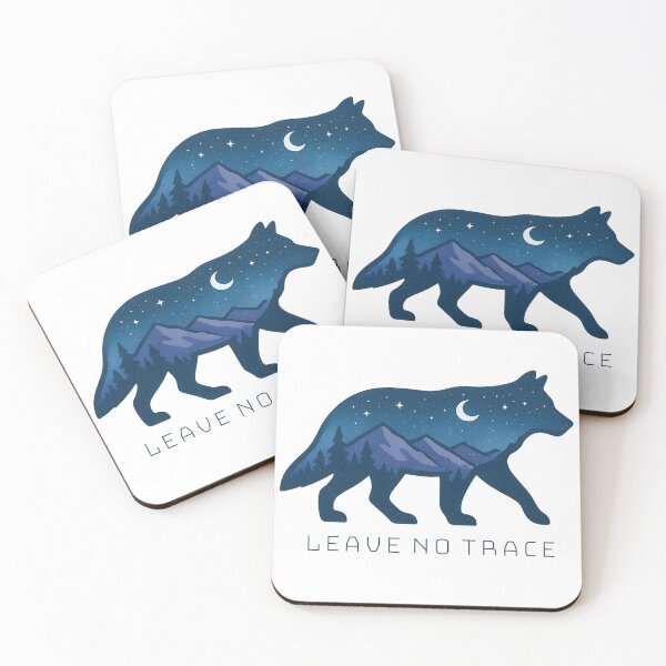 Item preview, Leave No Trace – Night Wilderness Wolf designed and sold by SecretRiver.