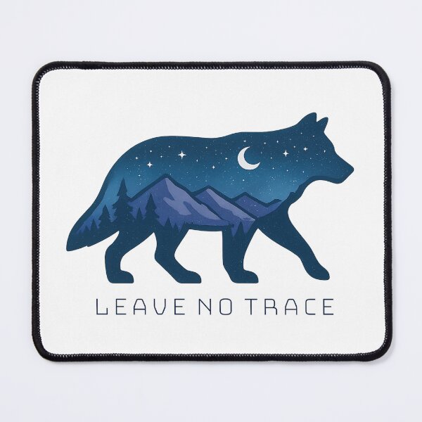 Item preview, Leave No Trace – Night Wilderness Wolf designed and sold by SecretRiver.